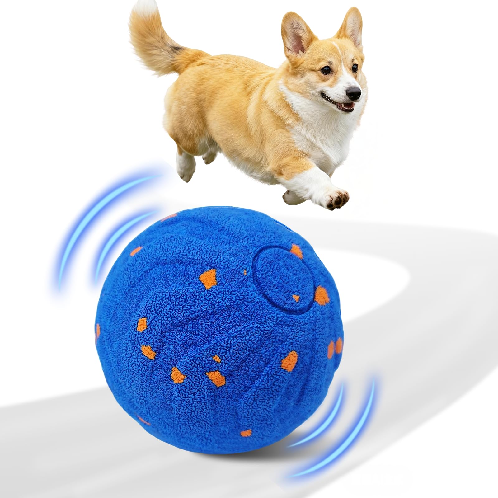 Automatic Moving Dog Ball - ลูกบอลสุนัขแบบอินเทอร์แอคทีฟ, ของเล่นสุนัขแบบเคลื่อนไหวอัตโนมัติ, ลูกบอล Wicked, ลูกบอลสุนัขสั่นสะเทือน E-TPU