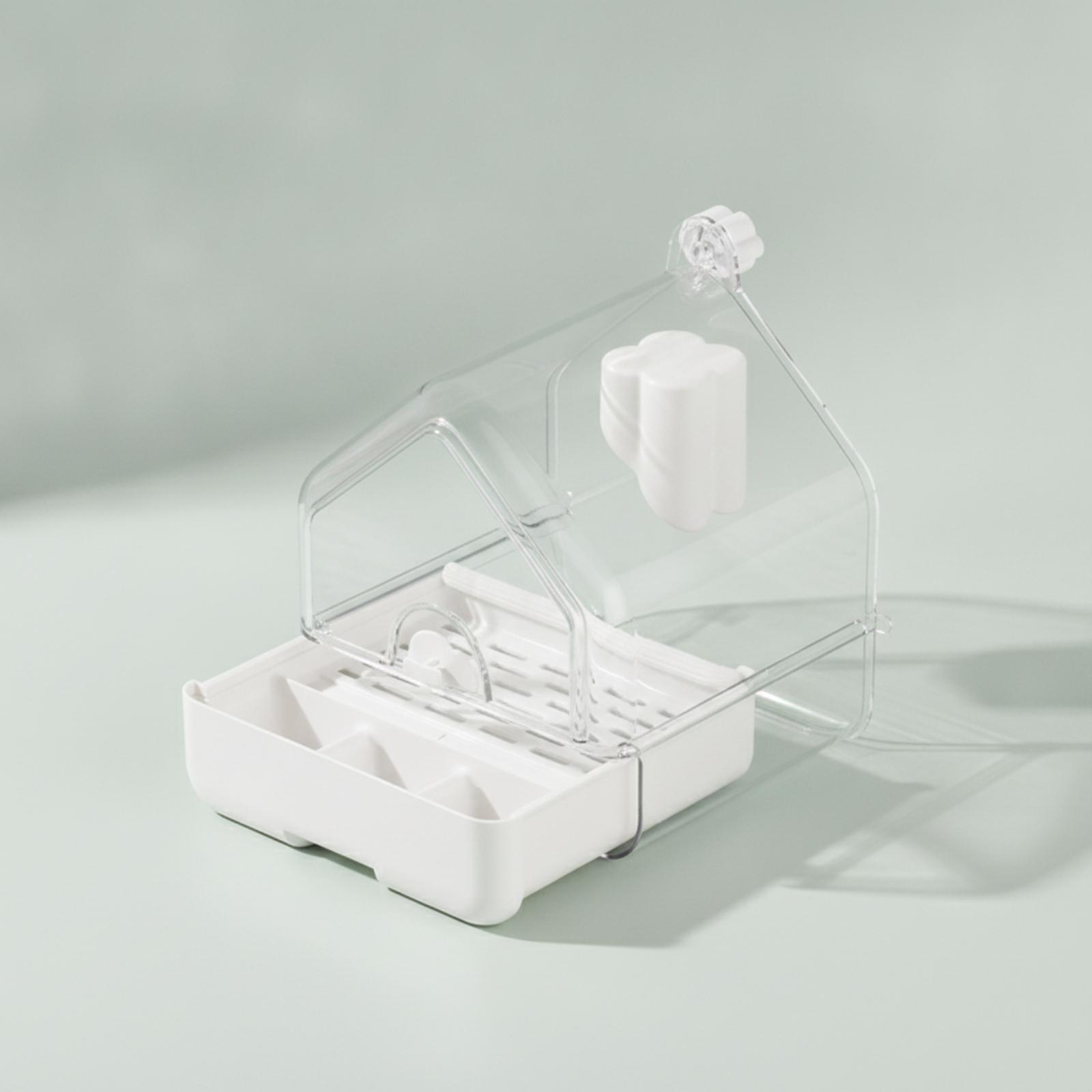 Pet Feeders - อ่างอาบน้ำนกพร้อมกล่องใส่อาหาร ที่ให้อาหารนกแบบติดกรง พร้อมลิ้นชักดึงออกได้ อุปกรณ์สำหรับสัตว์เลี้ยง สำหรับนกขนาดเล็กและนกแก้ว