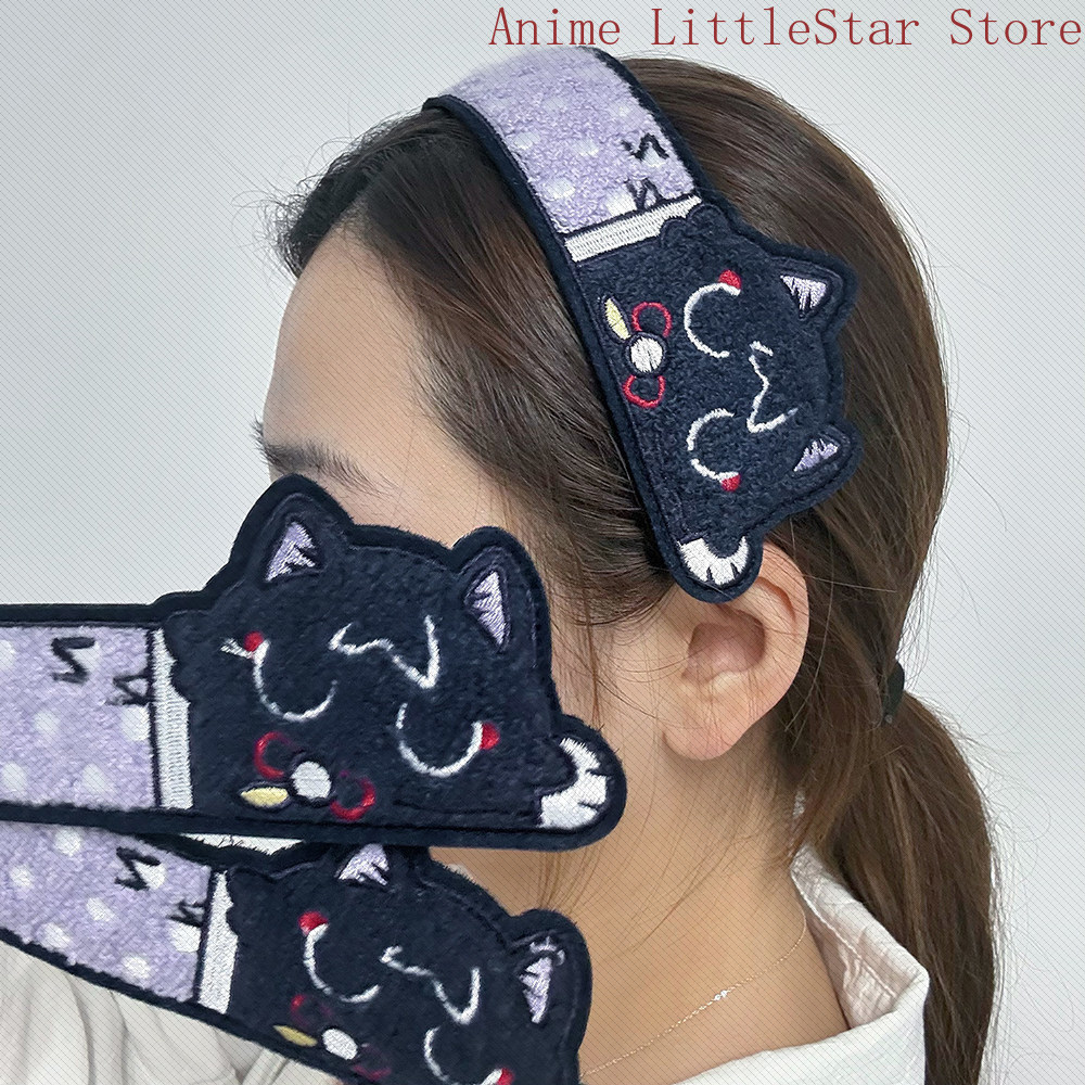 Cat Toys - สติกเกอร์ชิ้นส่วนผมยาวหน้าม้า ลายแมววันเดอเรอร์จากเกม Genshin Impact กำลังกอดหลับ ของเล่นอนิเมะ