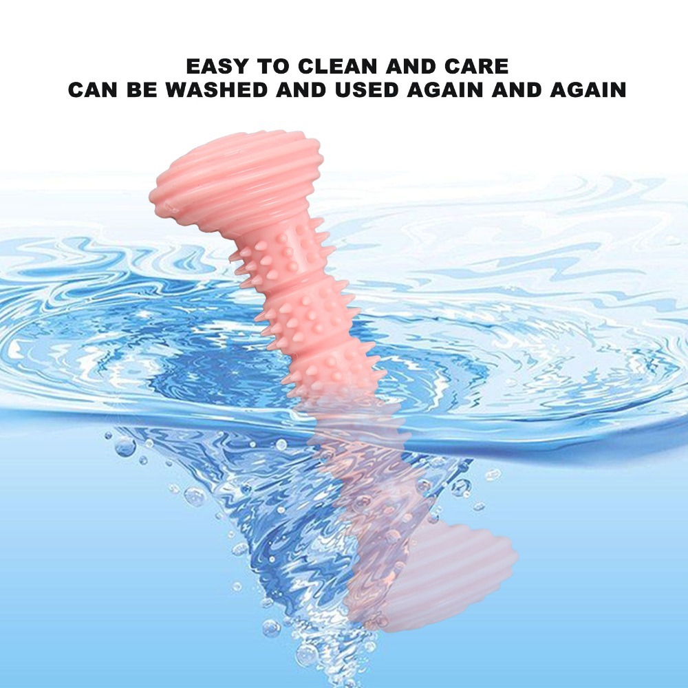 Rubber Treat Dispensing Dog Toy - ของเล่นสำหรับสุนัข ทำจากวัสดุ TPR ยืดหยุ่นได้ มีช่องด้านในสำหรับใส่ขนม รูปทรงแท่ง