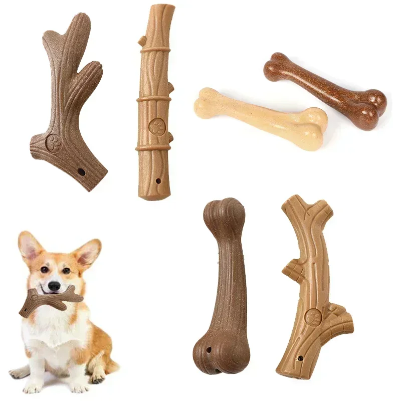 Indestructible Dog Chew Toy - ไม้สนเขากวางเขากวางสุนัขเคี้ยวของเล่นสำหรับเคี้ยวหมาก้าวร้าวไม่สามารถทำลายได้ทนทานของเล่นสุนัขของขวัญ