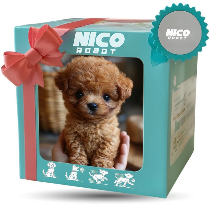 Interactive Squeaky Plush Dog Toy - นิโค หุ่นยนต์สัตว์เลี้ยงอิเล็กทรอนิกส์แบบตุ๊กตา, ของเล่นตุ๊กตาแบบโต้ตอบที่เดินและเห่าได้, ของขวัญตกแต่งสำหรับผู้ที่ชื่นชอบงานอดิเรก