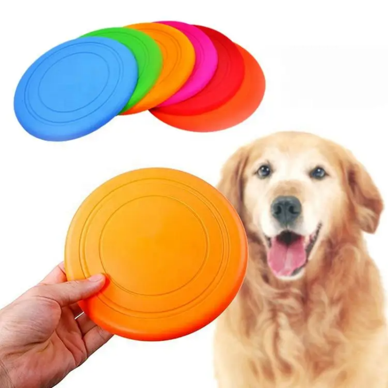 จานร่อนยางนิ่มสำหรับสุนัข ทนทา - Flying Disc Dog Training Toy บทวิจารณ์และราคา