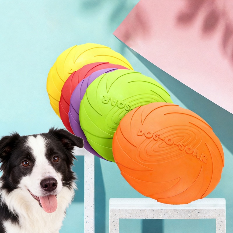 ของเล่นจานบินซิลิโคนแบบโต้ตอบไ - Flying Disc Dog Training Toy บทวิจารณ์และราคา