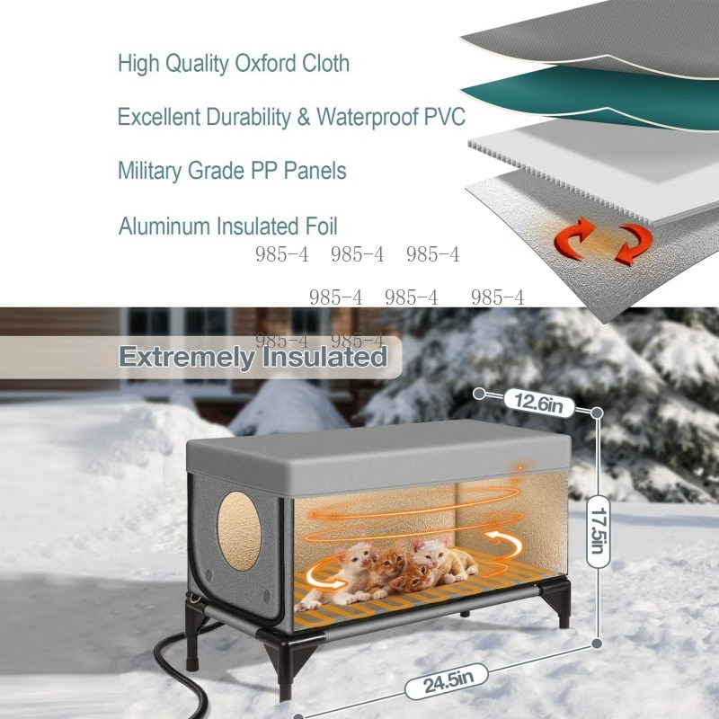 บ้านสัตว์เลี้ยงกลางแจ้งแบบใช้ไ - Pet Beds บทวิจารณ์และราคา