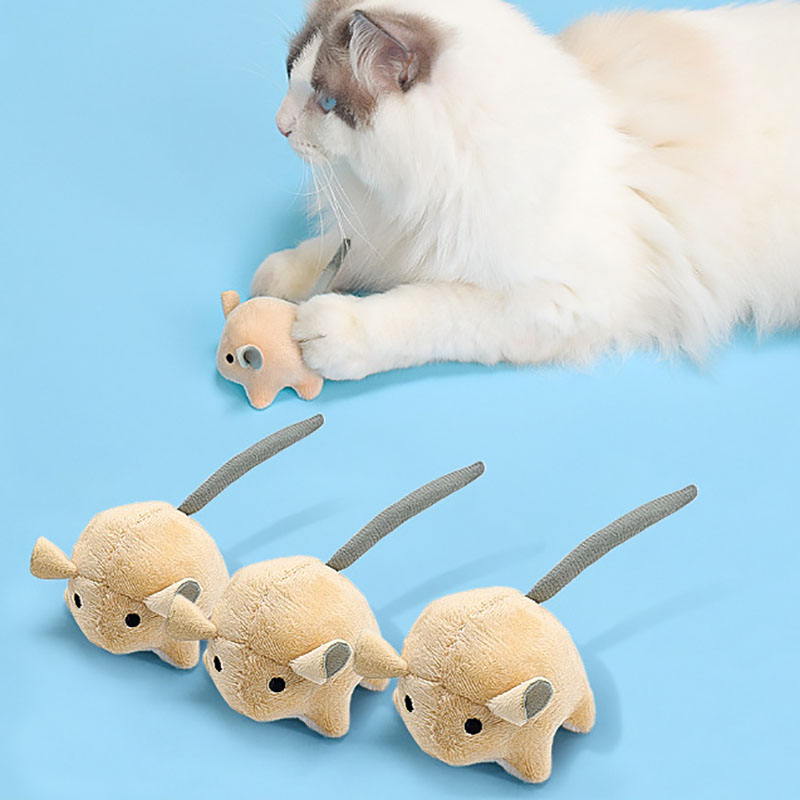 ของเล่นหนูแคทนิปสำหรับแมว ของเ - Catnip Interactive Plush Mouse บทวิจารณ์และราคา