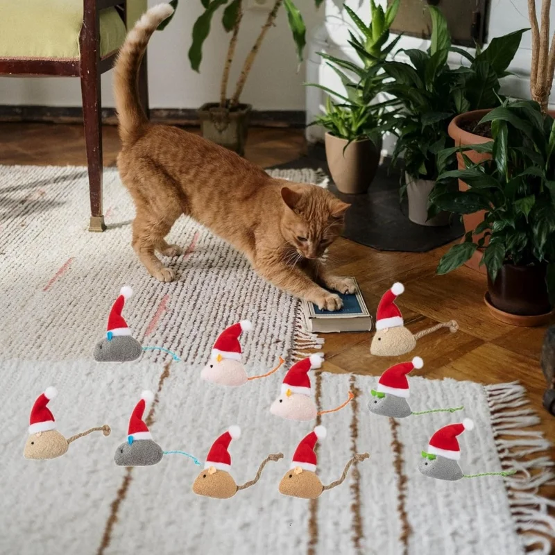 1-5 ชิ้น ของเล่นหนูผ้ากำมะหยี่ - Catnip Interactive Plush Mouse บทวิจารณ์และราคา