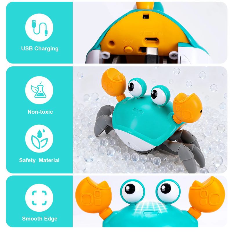 ของเล่นปูเต้นรำวิ่งหนีแบบอิเล็ - Interactive Squeaky Plush Dog Toy บทวิจารณ์และราคา