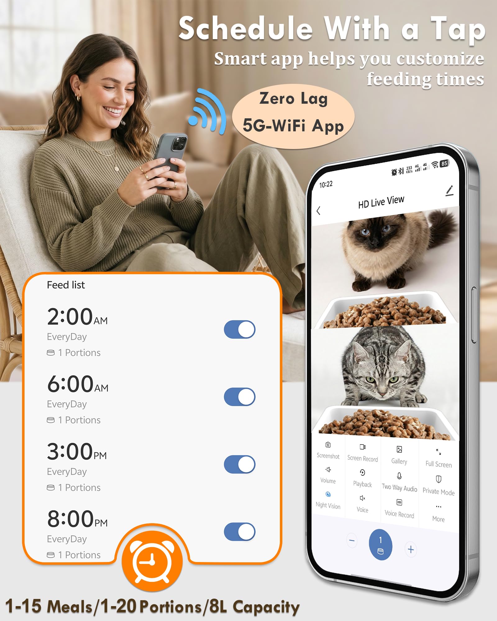 เครื่องให้อาหารสัตว์เลี้ยงอัตโ - Pet Feeders บทวิจารณ์และราคา