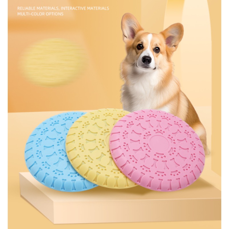 จานร่อนทนทานสำหรับสุนัขขนาดกลา - Flying Disc Dog Training Toy บทวิจารณ์และราคา